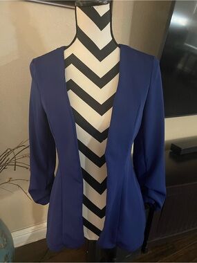 SHEIN Navy Open-Front Blazer Jacket